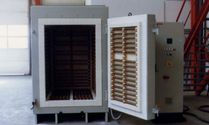 Chamber furnaces from the plant construction for electrical and gas-heated industrial furnaces at Padelttherm in Makranstädt near Leipzig.