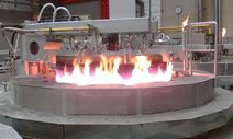 Shaft furnaces from the plant construction for electrical and gas-heated industrial furnaces at Padelttherm in Makranstädt near Leipzig.