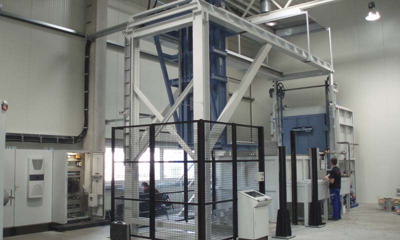 Vollautomatische Kammerofenanlage von Anlagenbau für elektrische und gasbeheizte Industrieöfen Padelttherm in Makranstädt bei Leipzig