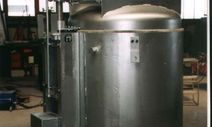 Shaft furnaces from the plant construction for electrical and gas-heated industrial furnaces at Padelttherm in Makranstädt near Leipzig.