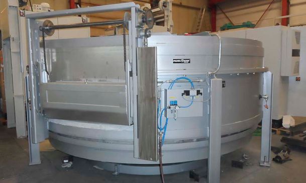 Rotary hearth furnaces, roller hearth furnaces, conveyor furnaces and special furnaces from the plant construction for electrical and gas-heated industrial furnaces at Padelttherm in Makranstädt near Leipzig.