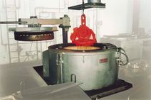 Shaft furnaces from the plant construction for electrical and gas-heated industrial furnaces at Padelttherm in Makranstädt near Leipzig.