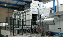 Automatic thermal treatment plant from the plant construction for electrical and gas-heated industrial furnaces at Padelttherm in Makranstädt near Leipzig.