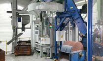 Automatic thermal treatment plant from the plant construction for electrical and gas-heated industrial furnaces at Padelttherm in Makranstädt near Leipzig.