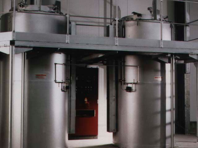 Shaft furnaces from the plant construction for electrical and gas-heated industrial furnaces at Padelttherm in Makranstädt near Leipzig.